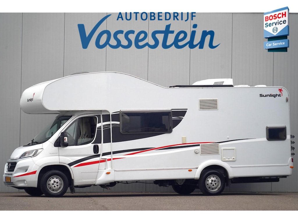 Sunlight A72 2.3 JTD 130 pk / 7 Pers. / Dak Airco / Zonnepaneel / Alkoof bed / Stapelbed / Luifel