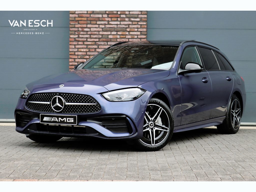 Mercedes-Benz C-klasse Estate 300 e AMG Line Premium | Panoramadak | Memory | Distronic | Surround Camera | Trekhaak | Digital Light | Nightpakket | Augmented Reality |