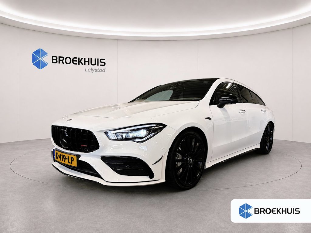 Mercedes-Benz CLA Shooting Brake CLA SHOOTING BRAKE AMG 35 306PK 4MATIC PREMIUM PLUS / NAVI / LEDER / FULL-LED / CLIMA / 19" LMV / PANO. DAK / KEYLESS / BURMESTER / CAMERA /  UNIEK / ORG. NL. !!
