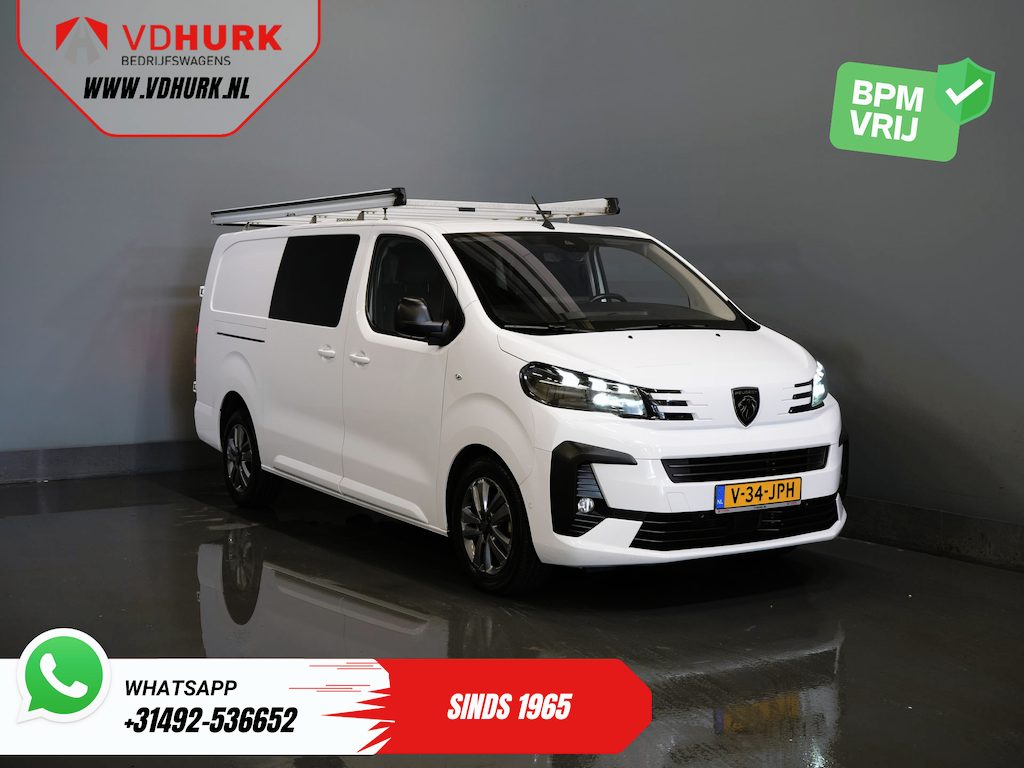Peugeot Expert 2.0 HDi 180 pk Aut. DC Dubbel cabine LED/ Imperiaal/ Stuurverw./ Carplay/ Navi/ Camera/ Climate/ Afn.Trekhaak/ PDC/ LMV/ Cruise