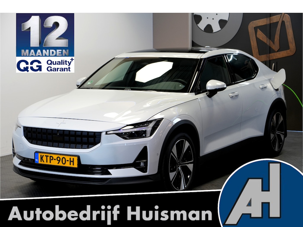 Polestar 2 Long Range Single Motor 78kWh SOH 90% WARMTEPOMP + PIXEL LED + PANORAMADAK + HARMAN/KARDON + PILOT ASSIST + HALFLEDER + STOEL-&STUURVERWARMING + 360 CAMERA + ADAPT.CRUISE + NAVI GOOGLE LIVE + BLIS + LANE ASSIST + 20" LM-VELGEN!