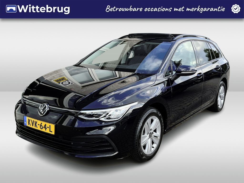 Volkswagen Golf Variant 1.0 eTSI Life / AUTOMAAT/ PANO/ TREKHAAK/ ACC/ PARK.SENSOREN V+A/ APP-CONNECT/ STUUR+STOELVERWARM./ DODEHOEK/ KEYLESS/ DIGITAL DASH/ NAVI/ DAB/ CLIMA/ 16'' LMV