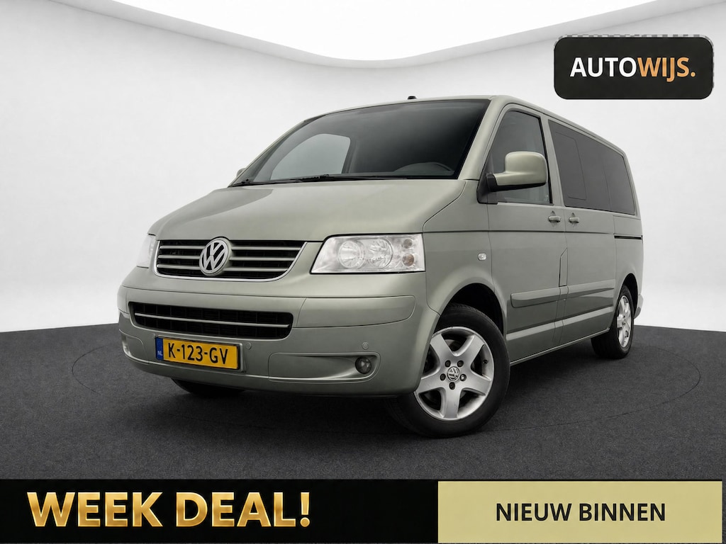Volkswagen Multivan TDI 2.5 NL-AUTO|TREKHAAK|SCHUIFDAK|6Pers|STOELVERW|SENSOREN|CAMPER