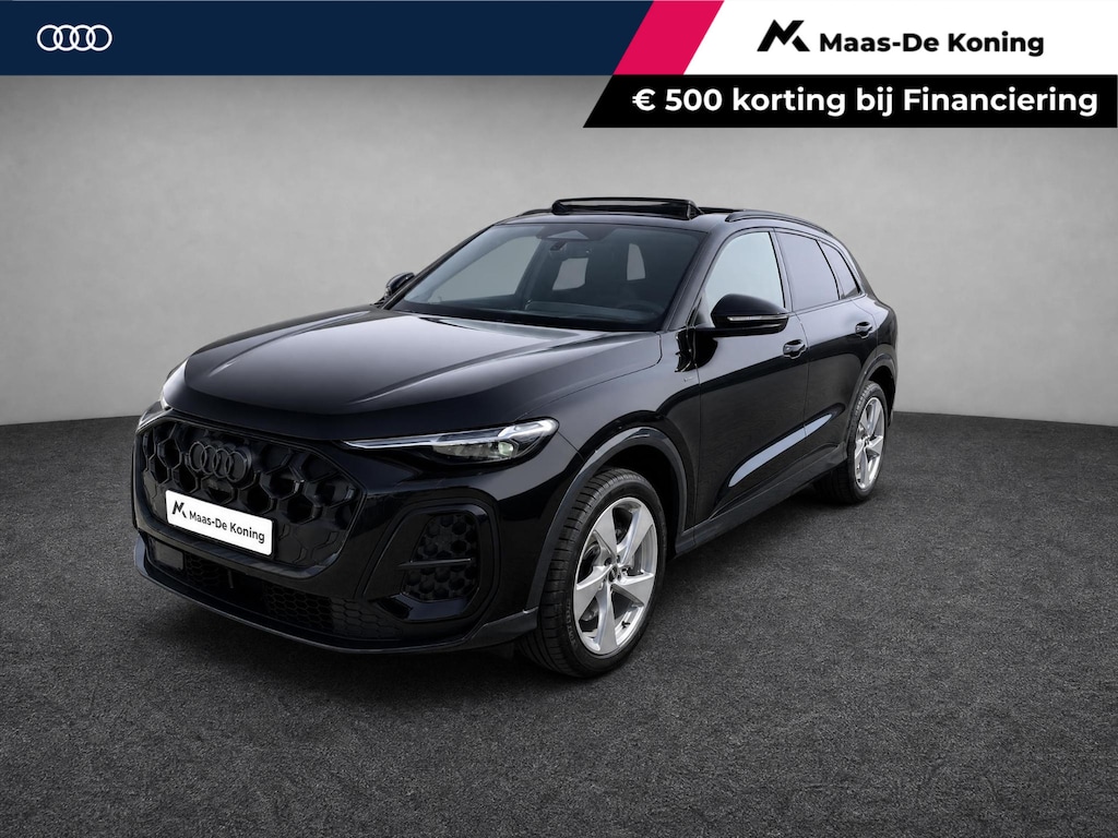 Audi Q5 2.0TFSIe-hybrid 220kW/299PK quattro S Line · Panoramadak · Trekhaak · 360°Camera + Parkeersensoren · Leder · Garantie t/m 17-05-2030 of 120000km.