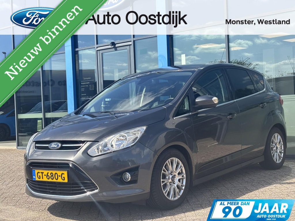 Ford C-Max 1.0 Titanium 125PK Distributieriem is Vervangen Trekhaak Cruise Navi Stoelverwarming Verwarmde Voorruit Climate Parkeersensoren Achter Leder Privacy Glass *Dealer Onderhouden*