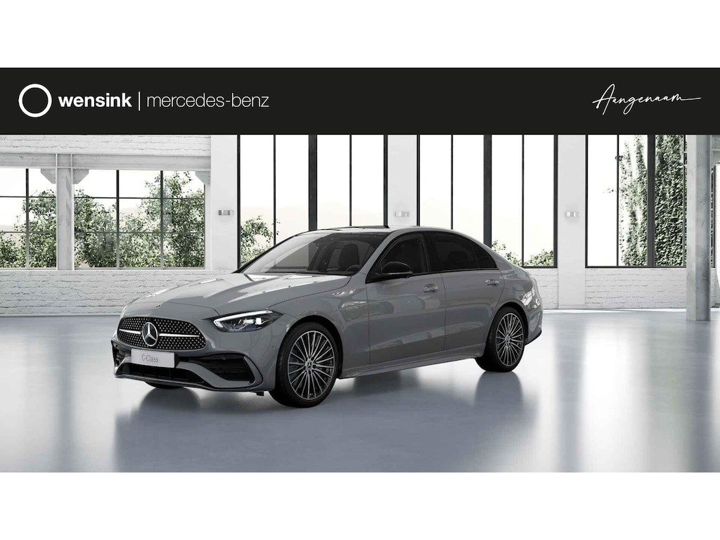 Mercedes-Benz C-klasse 300e 140 Years Edition | Panoramaschuifdak | Night Pakket | AMG-line | Alpine grijs |