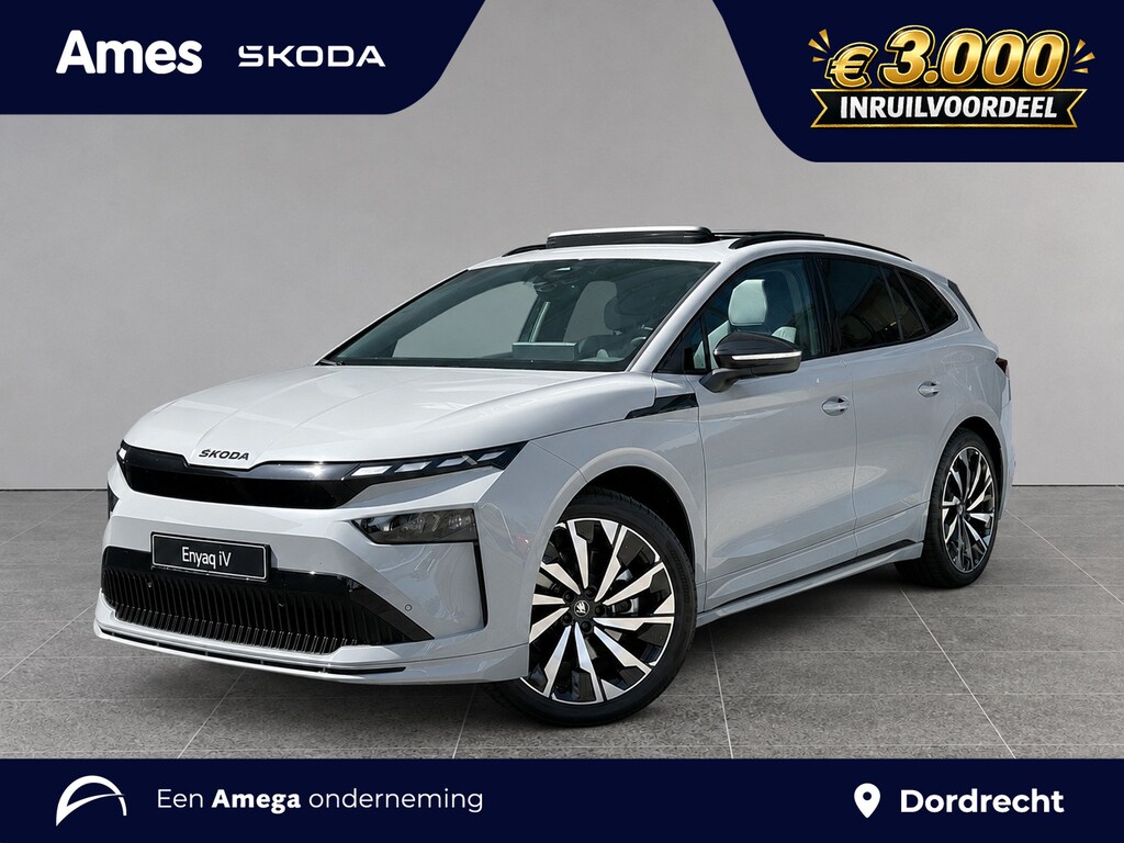 Skoda Enyaq 85 Sportline | Trekhaak | 21'' Velgen | Panorama Schuif/Kanteldak | Head-Up Display | CANTON | 360 Camera