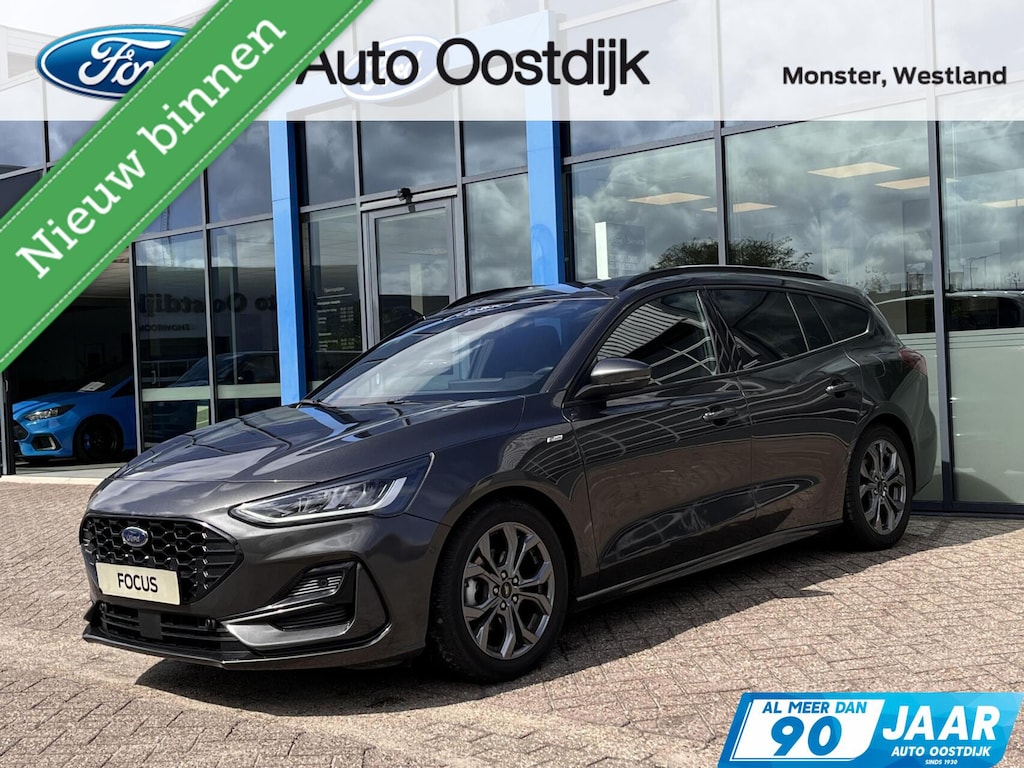Ford Focus Wagon 1.0 EcoBoost Hybrid ST Line X 155PK Automaat Afn. Trekhaak Winterpack Adaptieve Cruise 360-Camera Blind-Spot B&O Climate Keyless Privacy Glass *1500KG Trekgewicht*