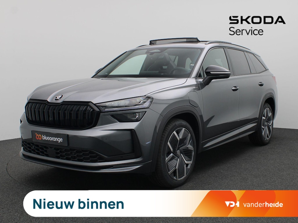 Skoda Kodiaq 1.5 TSI PHEV Sportline Business 204PK DSG Panoramadak, Trekhaak, 20" LM Velgen, Keyless, Achteruitrijcamera, Memorystoel, Stoelverwarming, Elektr. Achterklep, Canton Audio