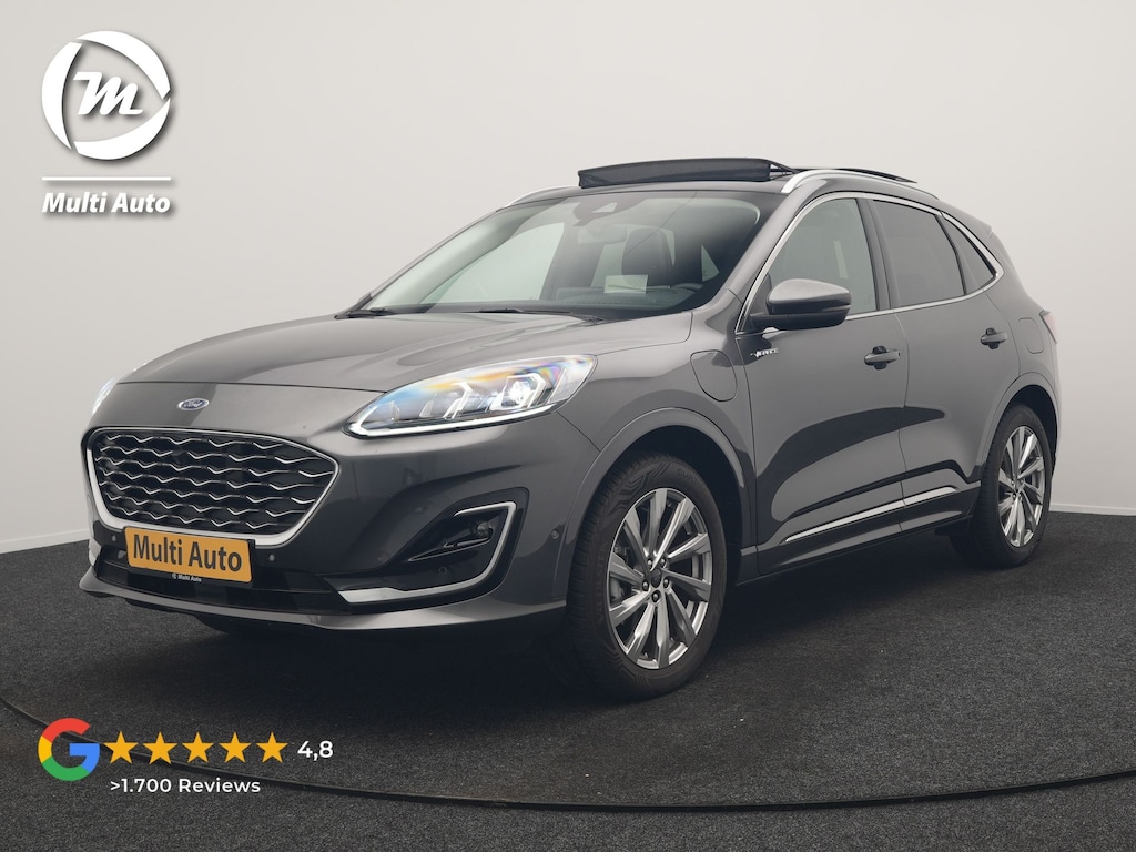 Ford Kuga 2.5 Vignale PHEV 225pk Dealer O.H | Trekhaak Afn. | Panodak | Adaptieve Cruise | 360 Camera | Bang & Olufsen | Head Up | Lederen Sportstoelen Memory & Verwarmd | Keyless | Apple Carplay | Pilot Assist | Blis | Navigatie | Virtual | DAB | 19" L.M | Plug In Hybrid |