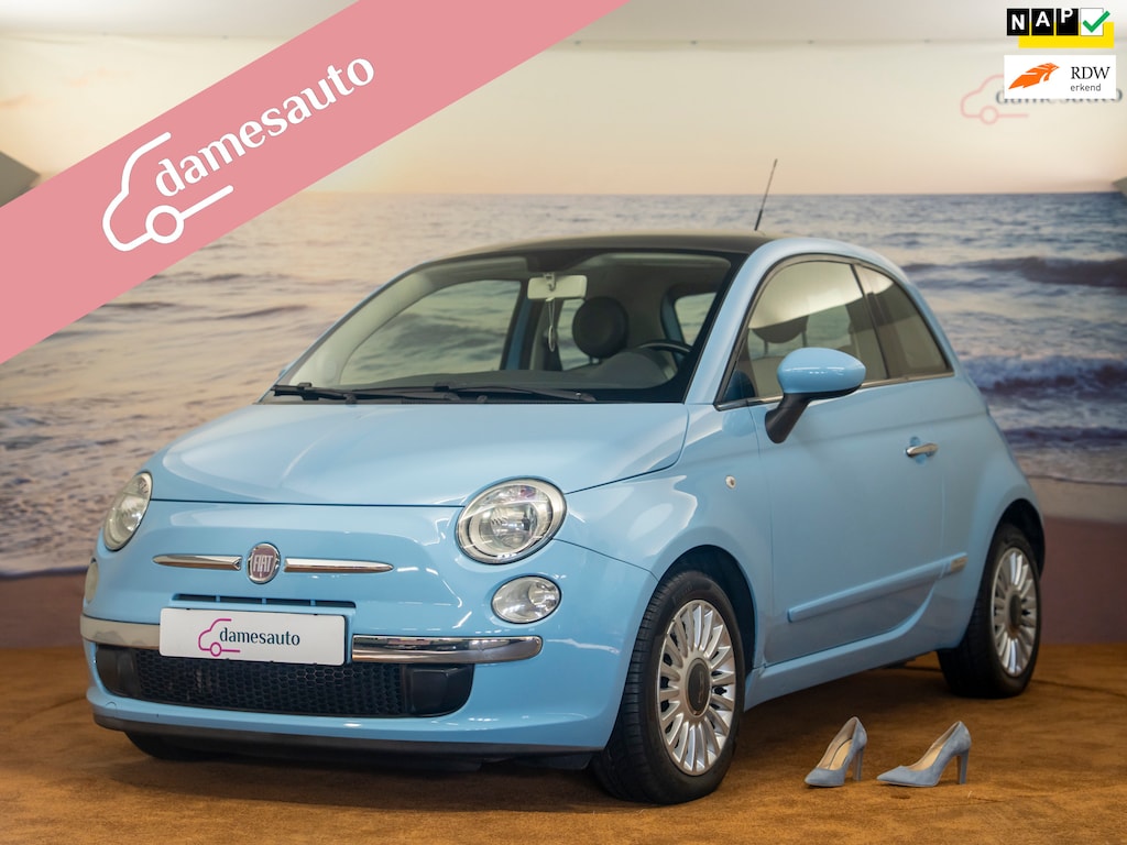 Fiat 500 0.9 Lounge, Babyblauw, NAP,