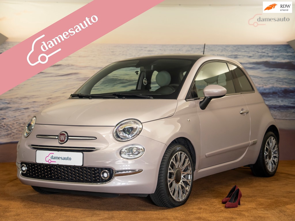 Fiat 500 1.0 Hybrid Launch Edition, NAV, powder pink, incl garantie