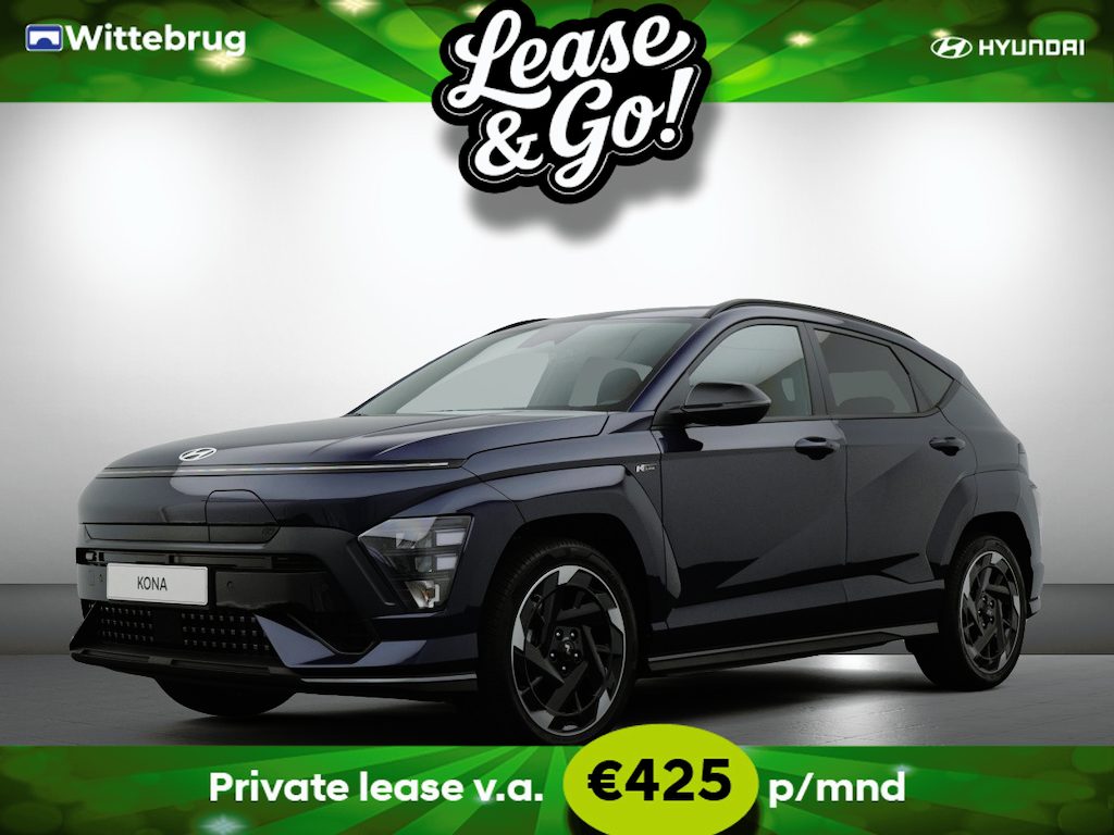 Hyundai Kona Electric N Line Business 64.8 kWh Volledig Elektrish, Fiscaal aantrekkelijk, Navigatie Private lease een KONA Electric al vanaf € 425 p/m!