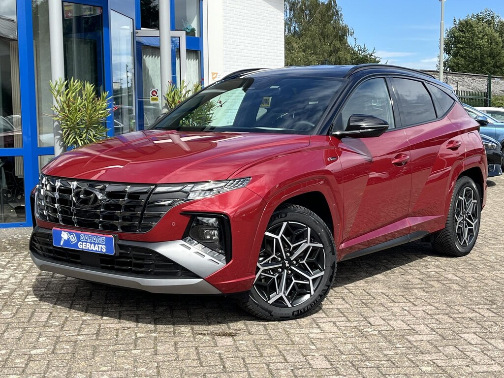 Hyundai Tucson 1.6 T-GDI Plug-in Hybrid 4WD N-line l Trekhaak, Dealer onderhouden, 1e eigenaar, Bi-Tone, Half alcantara/leder, 19 inch, Zeer luxe!
