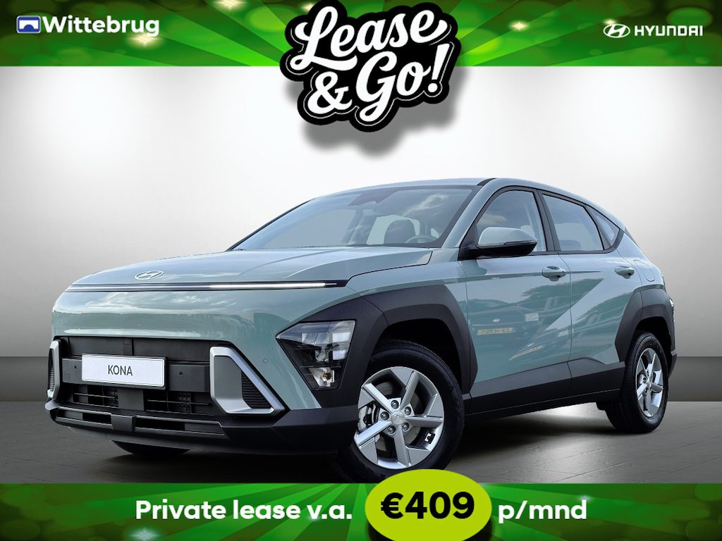 Hyundai Kona 1.6 GDI HEV E-Motion Full Hybride Automaat met Navigatie, Climate Control en Camera Private lease een KONA Hybrid al vanaf € 409 p/m!