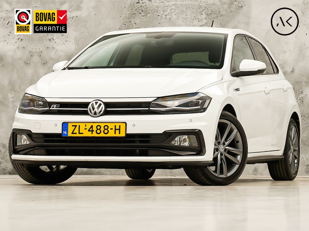 Volkswagen Polo 1.0 TSI R-Line Sport Automaat (VIRTUAL COCKPIT, ZWART HEMEL, GROOT NAVI, CLIMATE, LEDER, SPORTSTOELEN, GETINT GLAS, LM VELGEN, ADAPTIVE CRUISE, NIEUWSTAAT)