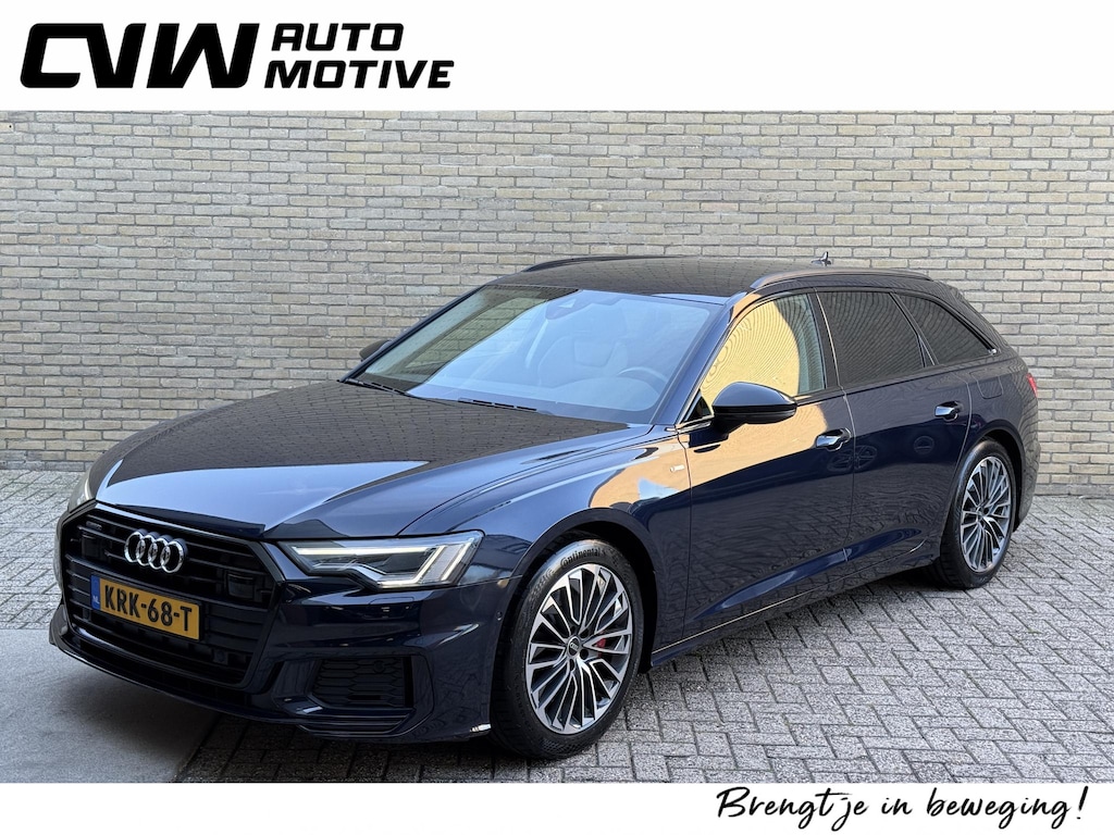 Audi A6 Avant 55 TFSI e Quattro S-edition Competition 367pk | Sportstoelen leder/alcantara | Virtual cockpit | Apple CarPlay | Navigatie | Adaptieve cruise | Lane assist | 19 inch velgen | LED | DAB | Stoel&stuurverwarming | Dodehoekdetectie | Elektrische achterklep | Volledig dealeronderhouden