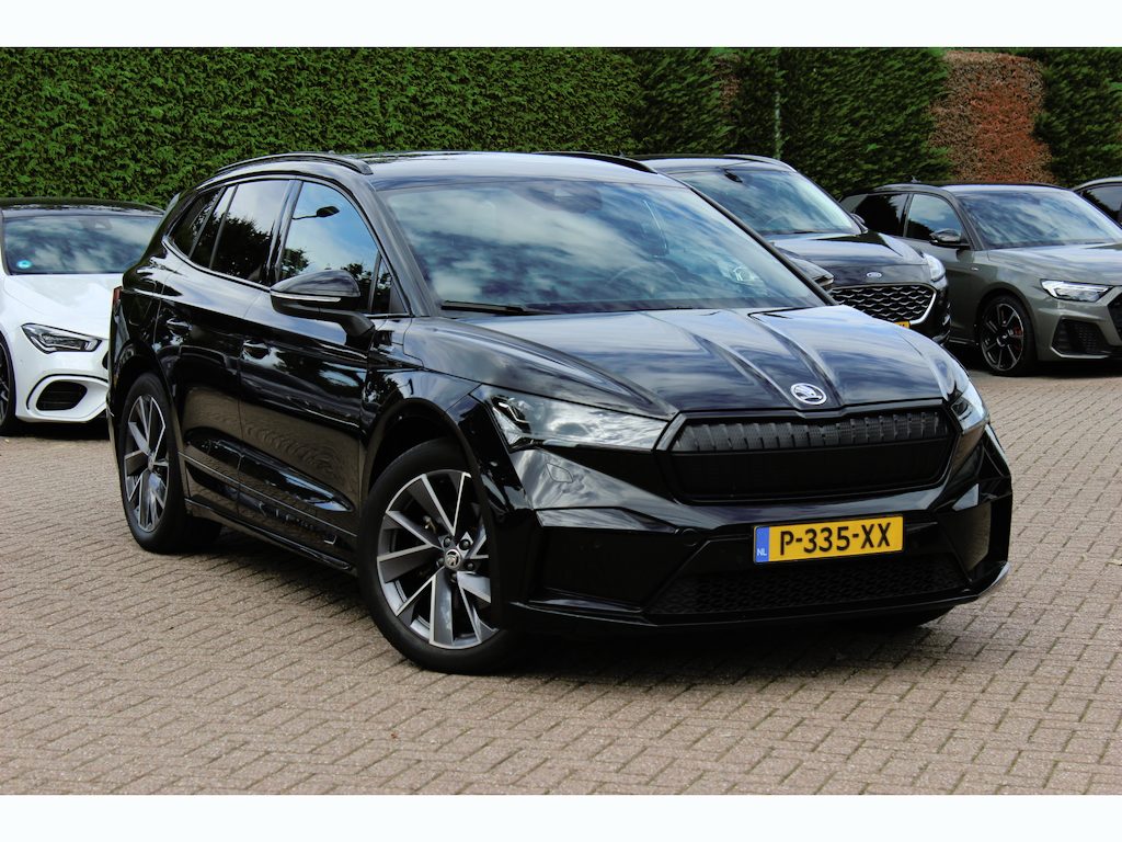 Skoda Enyaq iV 60 Sportline / SoH 93,4% / Camera / Leder&Alcantara / Matrix LED / Keyless / 20'' / CarPlay / Stuur+Stoelverwarmd / DAB / Cruise Control