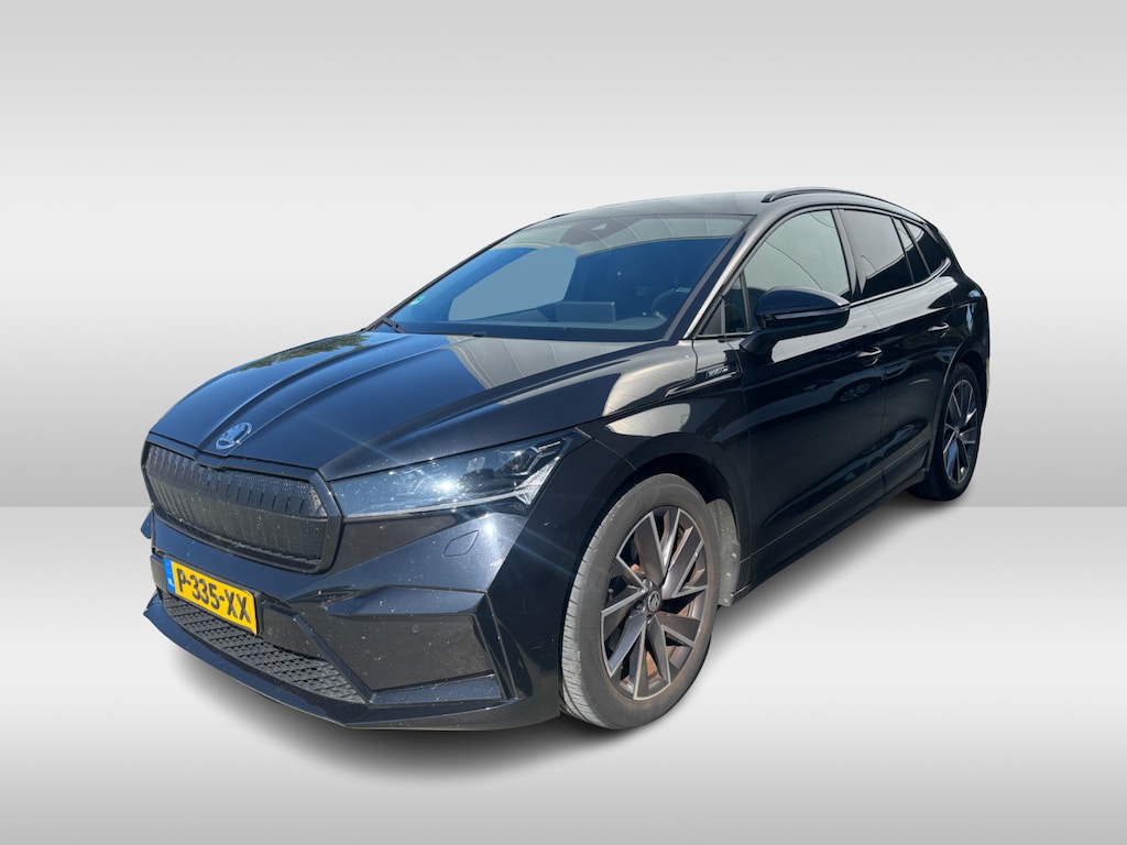 Skoda Enyaq iV 60 Sportline / SoH 93,4% / Camera / Leder&Alcantara / Matrix LED / Keyless / 20'' / CarPlay / Stuur+Stoelverwarmd / DAB / Cruise Control