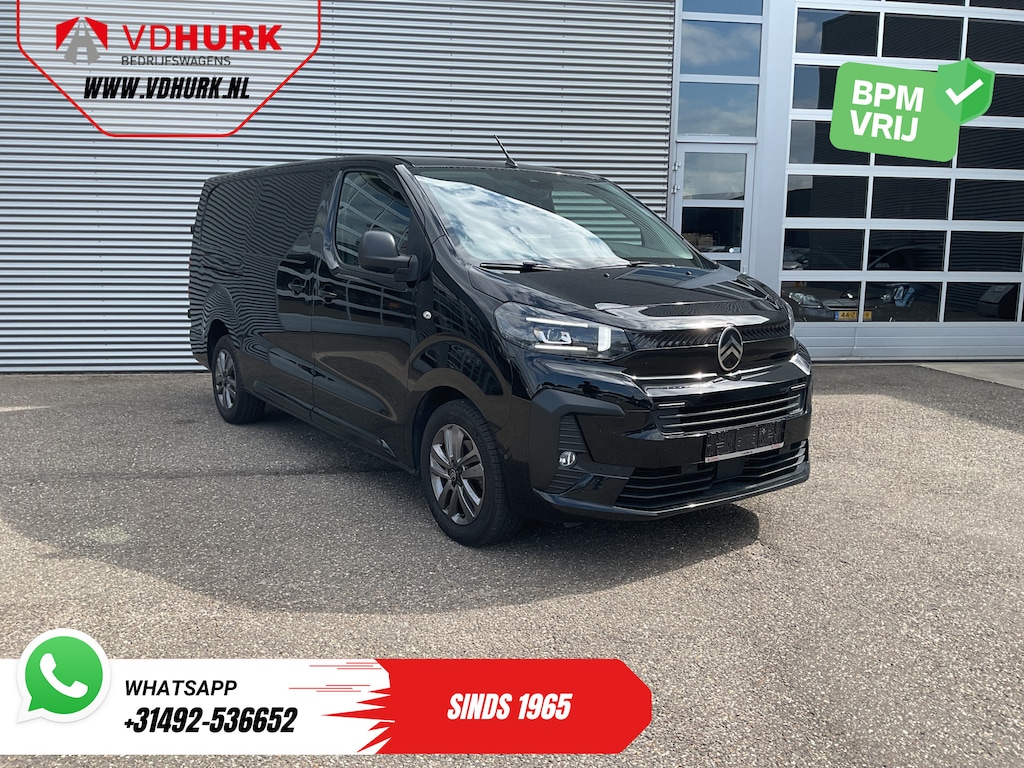 Citroën Jumpy 2.0 HDI 180 pk Aut. L3 LED/ Standkachel/ Keyless/ Stoelverw/ Stuurverw./ Carplay/ Climate/ Camera/ PDC/ Cruise/ Trekhaak/ LMV