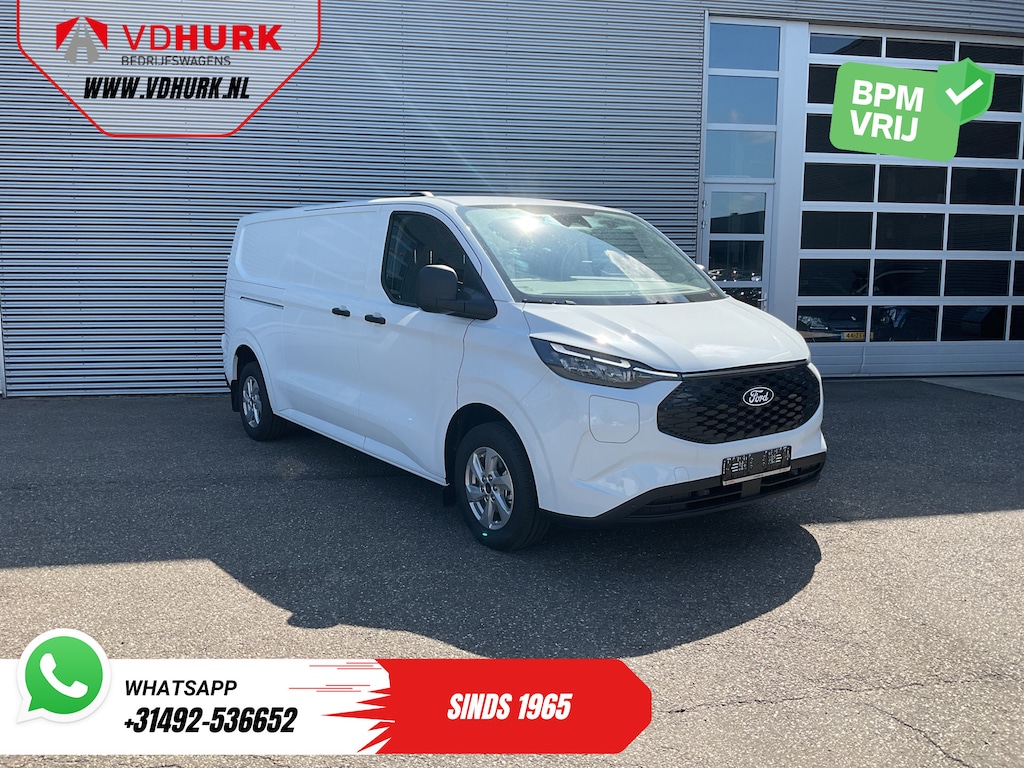 Ford E-Transit Custom L2 Trend 71 kWh 370 Km WLTP Garantie T/m 7-2031/ LED/ Standkachel/ Stoelverw./ Carplay/ Climate/ Camera/ PDC/ LMV/ Cruise