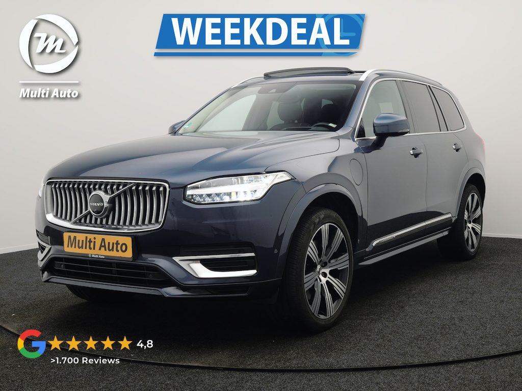 Volvo XC90 T8 Recharge AWD Inscription 7 Persoons PHEV 394pk Dealer O.H | Panodak | Head Up | Adaptive Cruise | Nappa  Lederen Sportstoelen Memory & Verwarmd | Harman / Kardon | 360 Camera | Blis | Apple Carplay | Keyless | Navigatie | Virtual | 21" L.M | DAB | Plug In Hybrid |