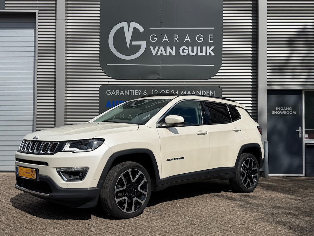Jeep Compass 1.4 170PK Limited 4x4 Automaat Panodak,Clima,Cruise,Navi,CarPlay,Leder,Beats,Isofix,GetintGlas,DAB+,Stoel/StuurVerw.,