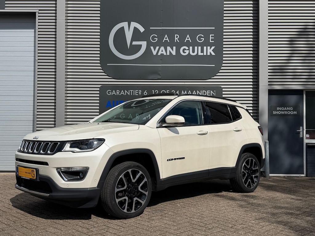 Jeep Compass 1.4 170PK Limited 4x4 Automaat Panodak,Clima,Cruise,Navi,CarPlay,Leder,Beats,Isofix,GetintGlas,DAB+,Stoel/StuurVerw.,