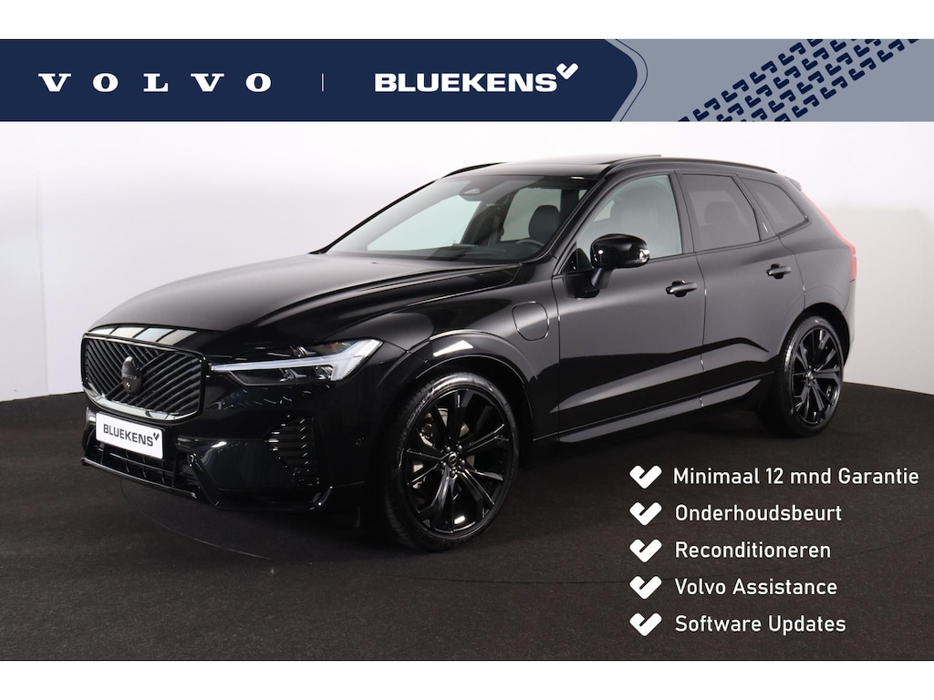 Volvo XC60 T6 Recharge AWD Ultra Black Edition - Luchtvering - Panorama/schuifdak - IntelliSafe Assist & Surround - 360º Camera - Harman/Kardon audio - Adaptieve LED koplampen - Verwarmde voorstoelen, stuur & achterbank - Parkeersensoren voor & achter - Elektr. bedienb. voorstoelen met geheugen - Head up display - Draadloze tel. lader - Extra getint glas - Inklapbare trekhaak - 21' LMV