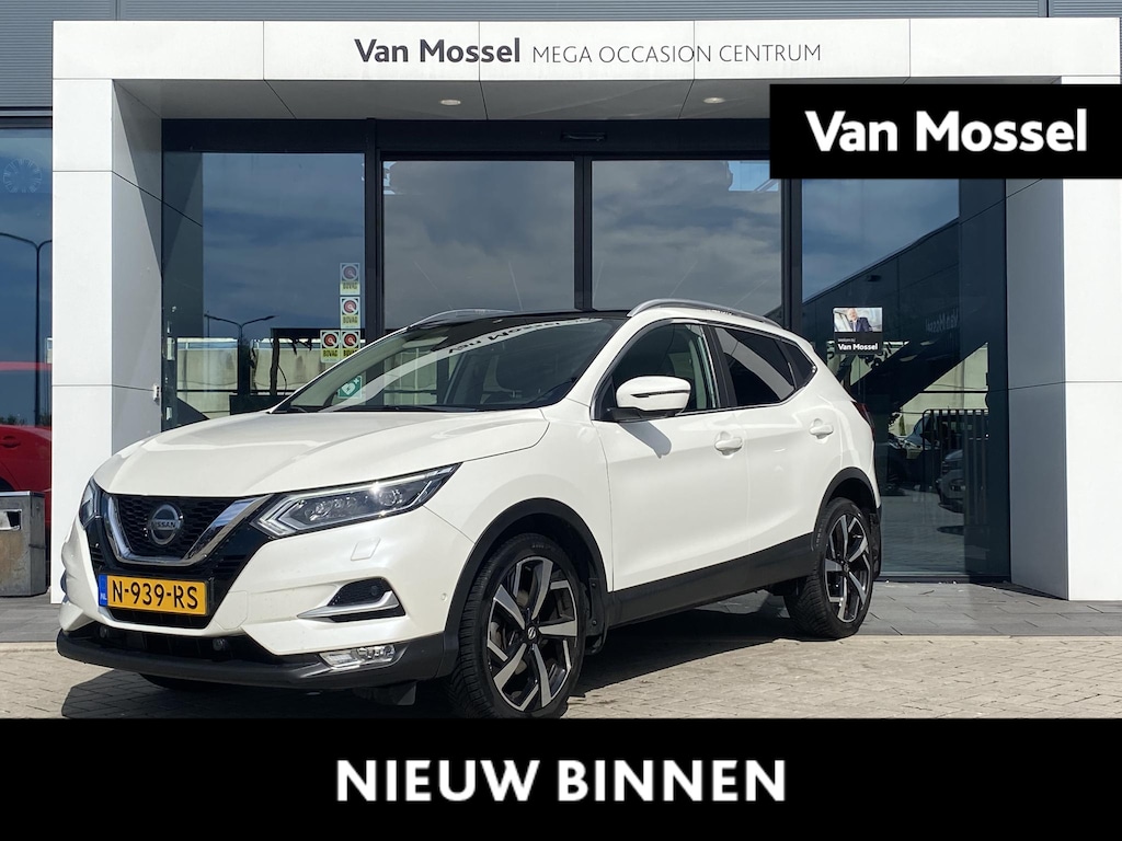 Nissan Qashqai 1.2 Tekna | TREKHAAK | STOELVERWARMING | PANORAMADAK | CAMERA | CLIMATE CONTROL | ELEK.STOELEN | HALF-LEDER |