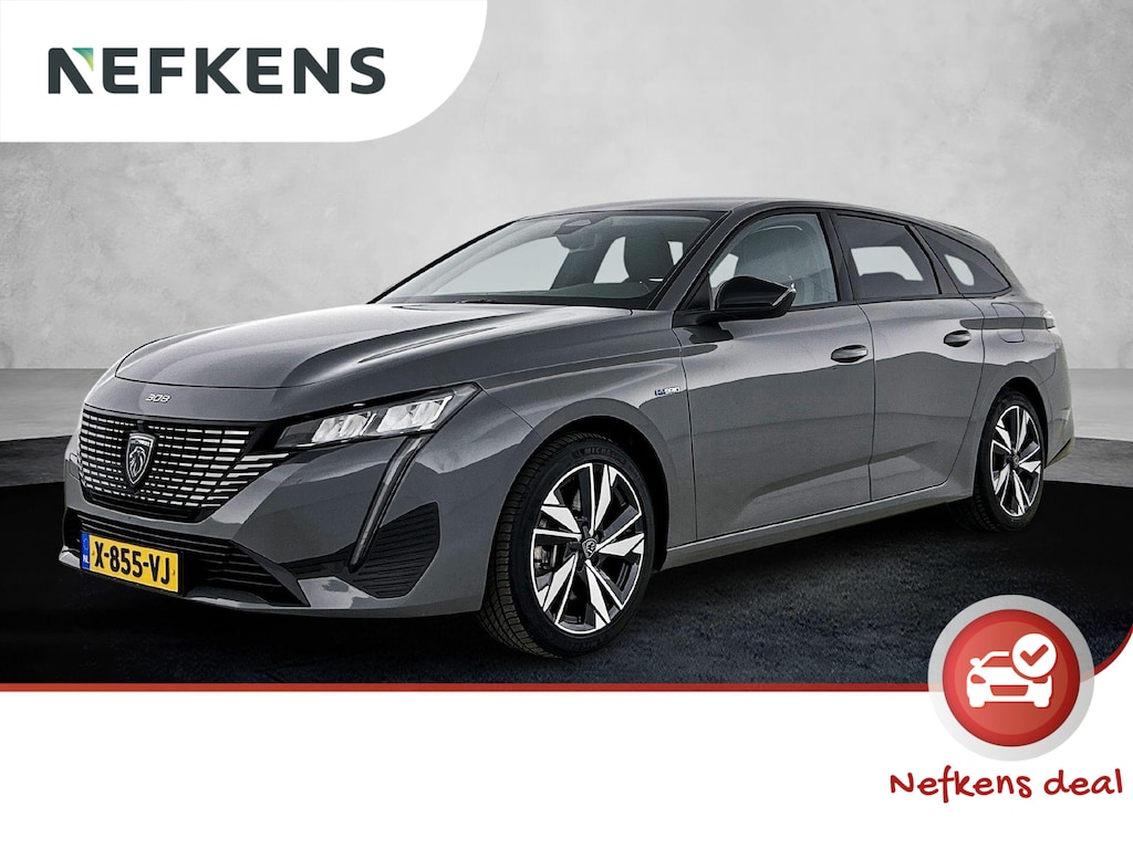 Peugeot 308 SW Allure 1.6 Plug-in Hybrid 180pk Automaat | Lage kilometerstand! | Navigatie | Achteruitrijcamera | Climate Control | Cruise Control | Parkeersensoren v+a | Keyless start | Bluetooth | Draadloze Apple Carplay / Android auto | DAB+ radio | Led koplampen | Volledig digitaal instrumentenpaneel | Donker getint glas | Trekhaak | 17" lichtmetalen velgen |