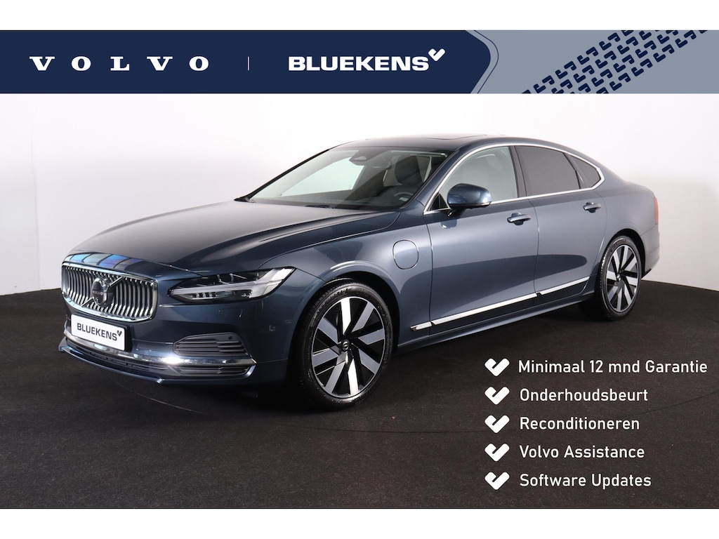 Volvo S90 T8 AWD Ultimate Bright - IntelliSafe Assist & Surround - 360º Camera - Bowers & Wilkins audio - Adaptieve LED koplampen - Verwarmde voorstoelen, stuur & achterbank - Parkeersensoren voor & achter - Elektr. bedienb. voorstoelen met geheugen - Head up display - Extra getint glas - 19' LMV