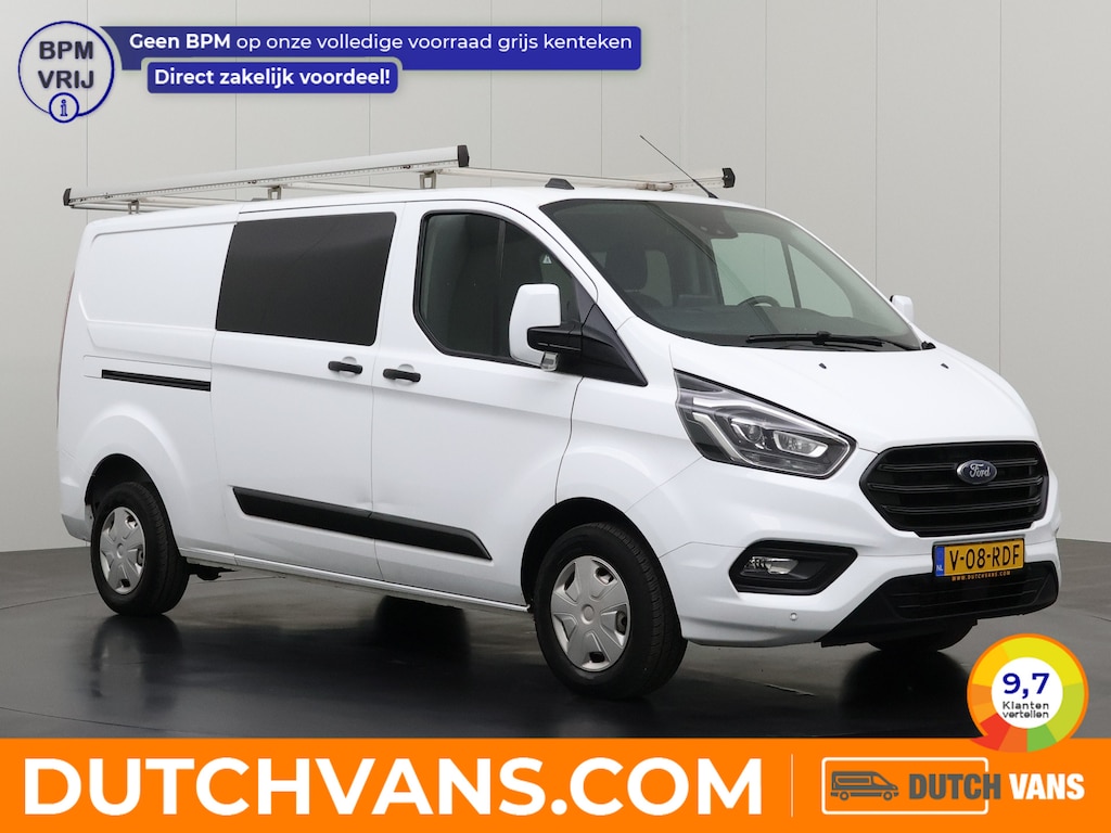 Ford Transit Custom 2.0TDCi 130PK Lang Dubbele Cabine | Werkplaats | Standkachel | Imperiaal | Trekhaak | Navigatie | Camera