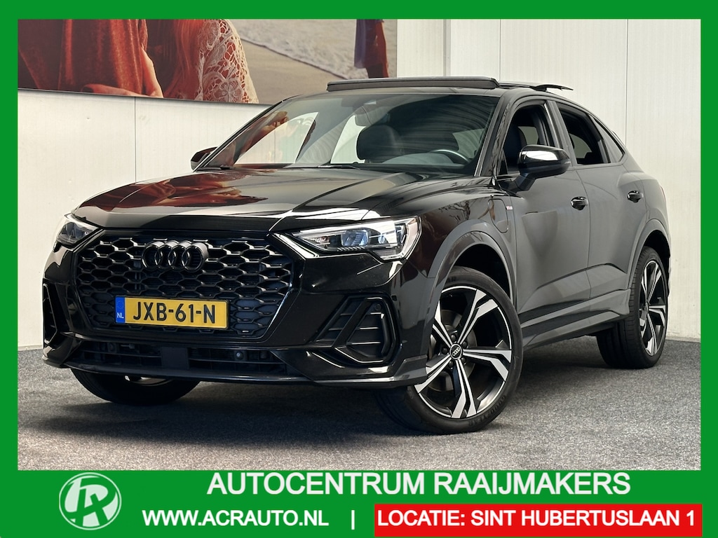 Audi Q3 Sportback 45 TFSI S LINE AUTOMAAT PANORAMADAK NAVIGATIE CRUISE CONTROL SCHUIF/KANTELDAK  APPLE CARPLAY/ANDROID RIJSTROOKSENSOREN DODEHOEKSENSOREN ACHTERUITRIJCAMERA ZEER MOOI !!