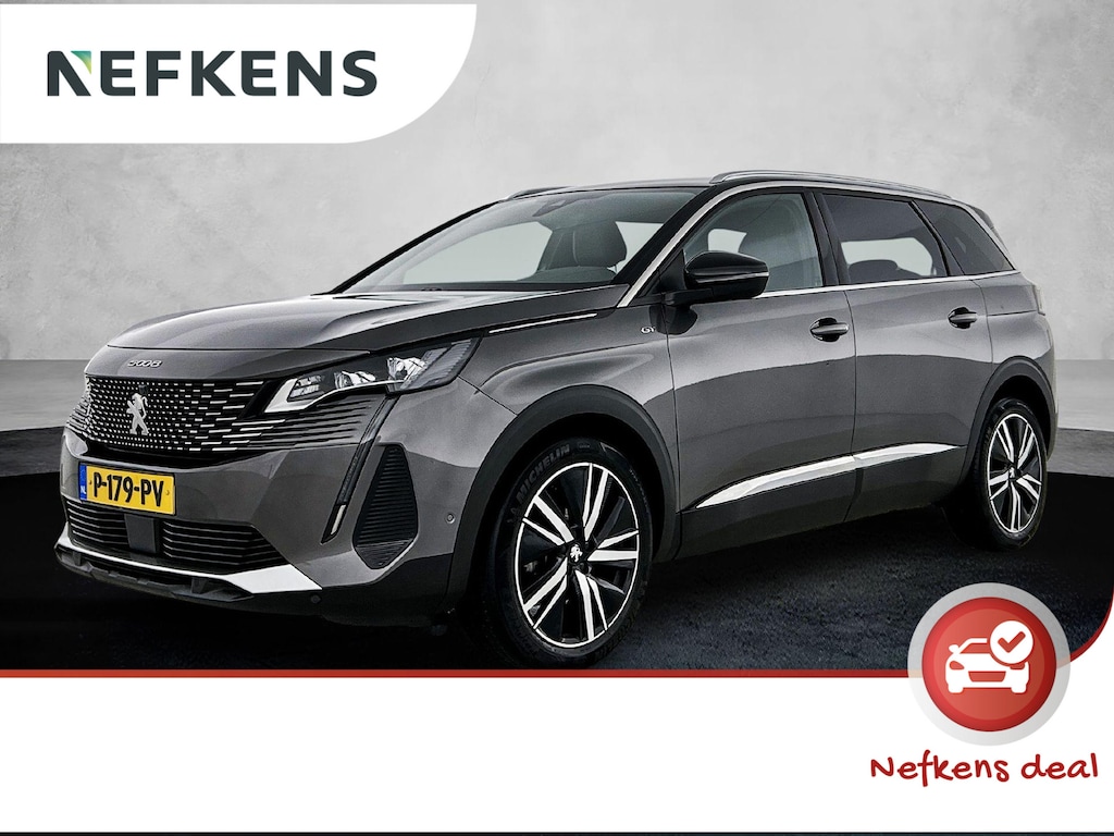 Peugeot 5008 SUV GT Pack Business 130pk Automaat | 7 Zitplaatsen | Navigatie | 360° Camera | FOCAL Premium HiFi | Full Led koplampen | Adaptieve Cruise Control | Handsfree achterklep | Leder/Alcantara | Stoelverwarming | Keyless | Parkeerassistent | Dodehoeksensor | Apple Carplay / Android Auto | Donker getint glas | Trekhaak | 19" lichtmetalen velgen |