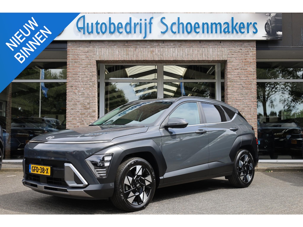 Hyundai Kona 1.6 GDI HEV Premium MEMORY BOSE-AUDIO 4XSTOEL/STUURVERW. STOELVENTILATIE LEER 360-CAMERA ACC CARPLAY DAB 1e-EIGENAAR ELEC-KLEP 2XPDC 18''LMV NAP