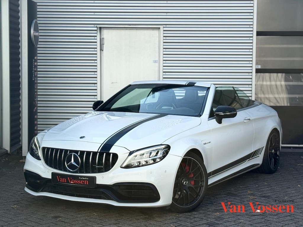 Mercedes-Benz C-klasse Cabrio AMG C63 |Burmester|Camera||Leer|476 PK|CABRIO|MEMORIESTOELEN|SFEERVERLICHTING|CARPLAY|