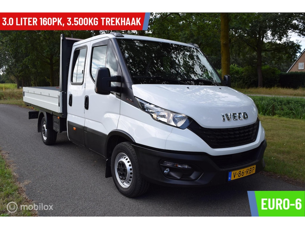 IVECO Daily 35S16D 3.0 160PK EURO-6 | Open Laadbak | 7-persoons Pick-UP | Dubbele Cabine