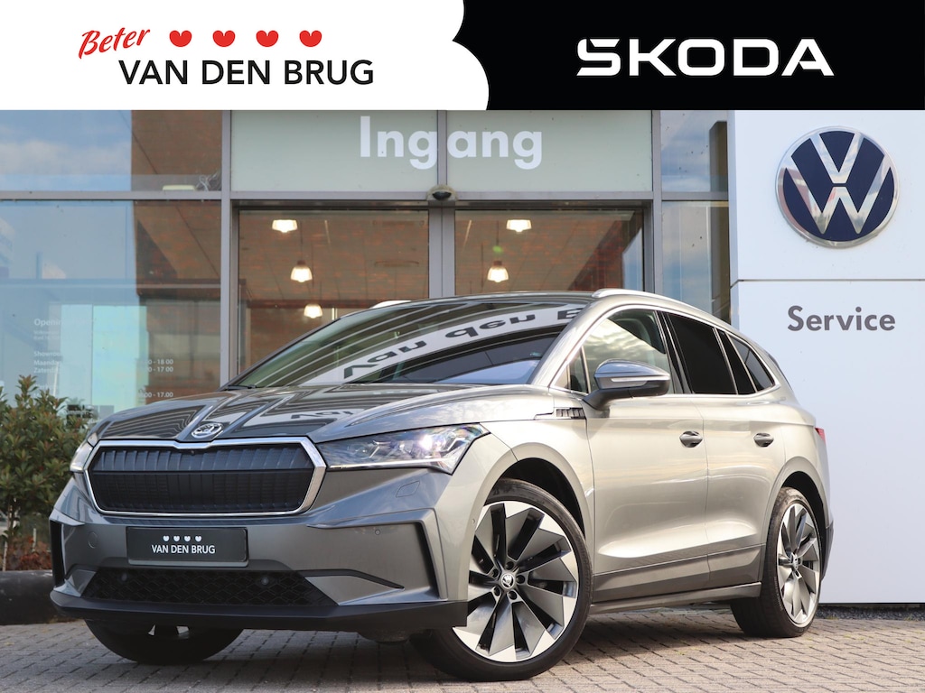 Skoda Enyaq iV 80 204 pk Loft | Warmtepomp | Navigatie | SmartLink | 360 Camera | Voorstoelen met Geheugen | Stoel + Stuurverwarming | Voorruit Verwarming | Elektrische Klep | SOH 96% |
