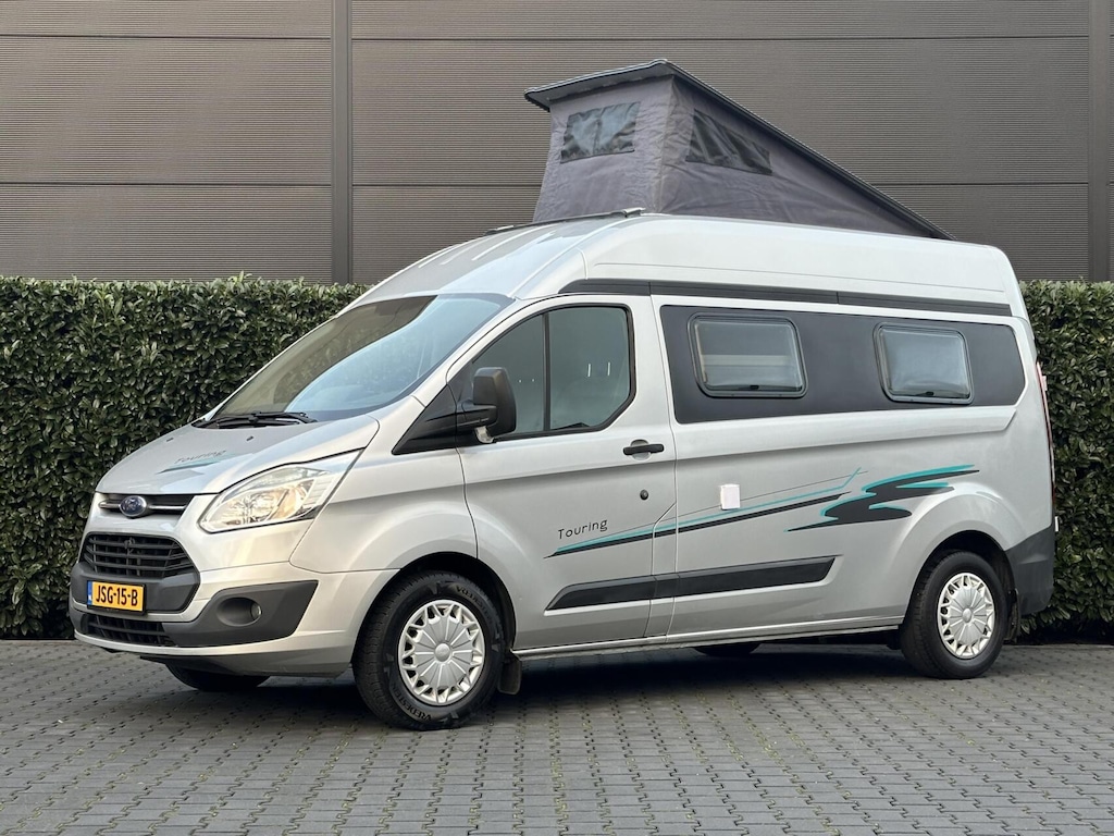 Ford Transit Custom 330 2.2 TDCI L2H2 TOURING 2/3 PERSOONS CAMPERBUS, EURO-5, HEFDAK, WASBAK, GASSTEL, AIRCO, CRUISE, CAMERA, TREKHAAK