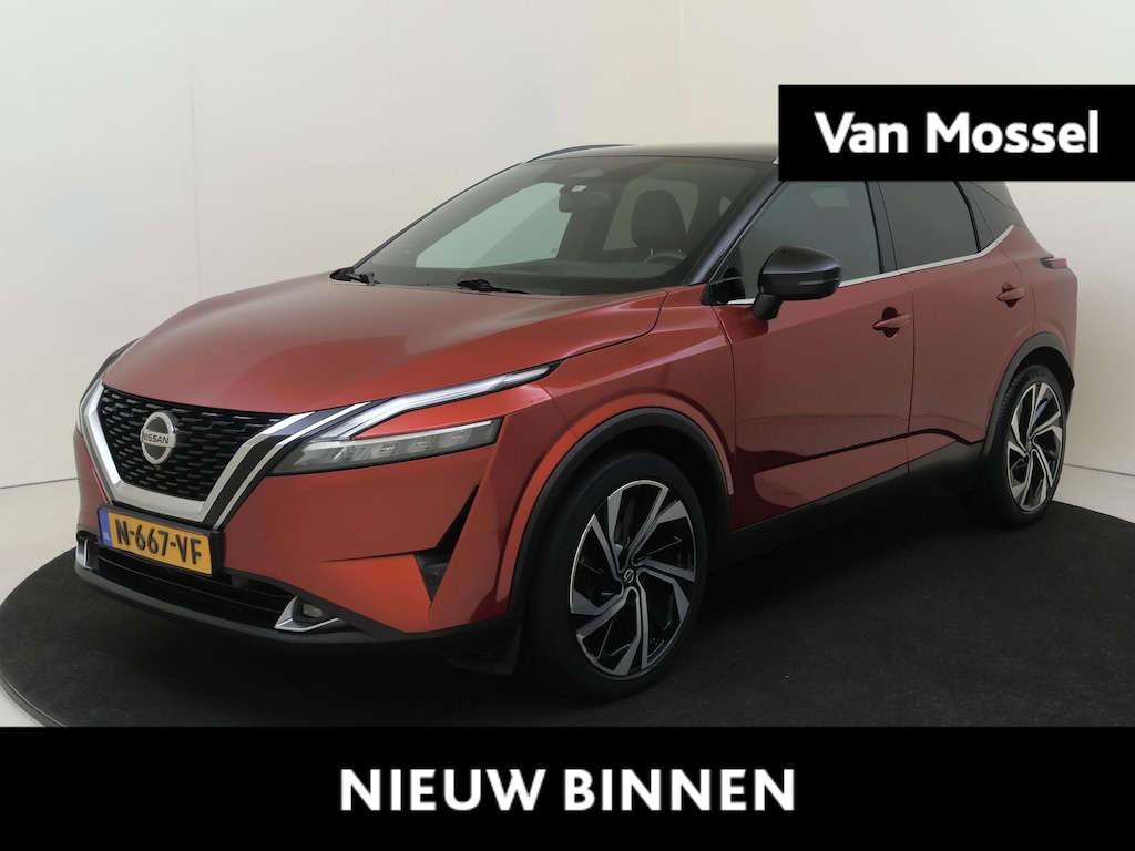 Nissan Qashqai 1.3 MHEV Xtronic Tekna Plus | Stoel, stuur en voorruit verwarming | Bose Audio | Head-up Display | Panoramadak | Stoelmassage | Achteruitrijcamera
