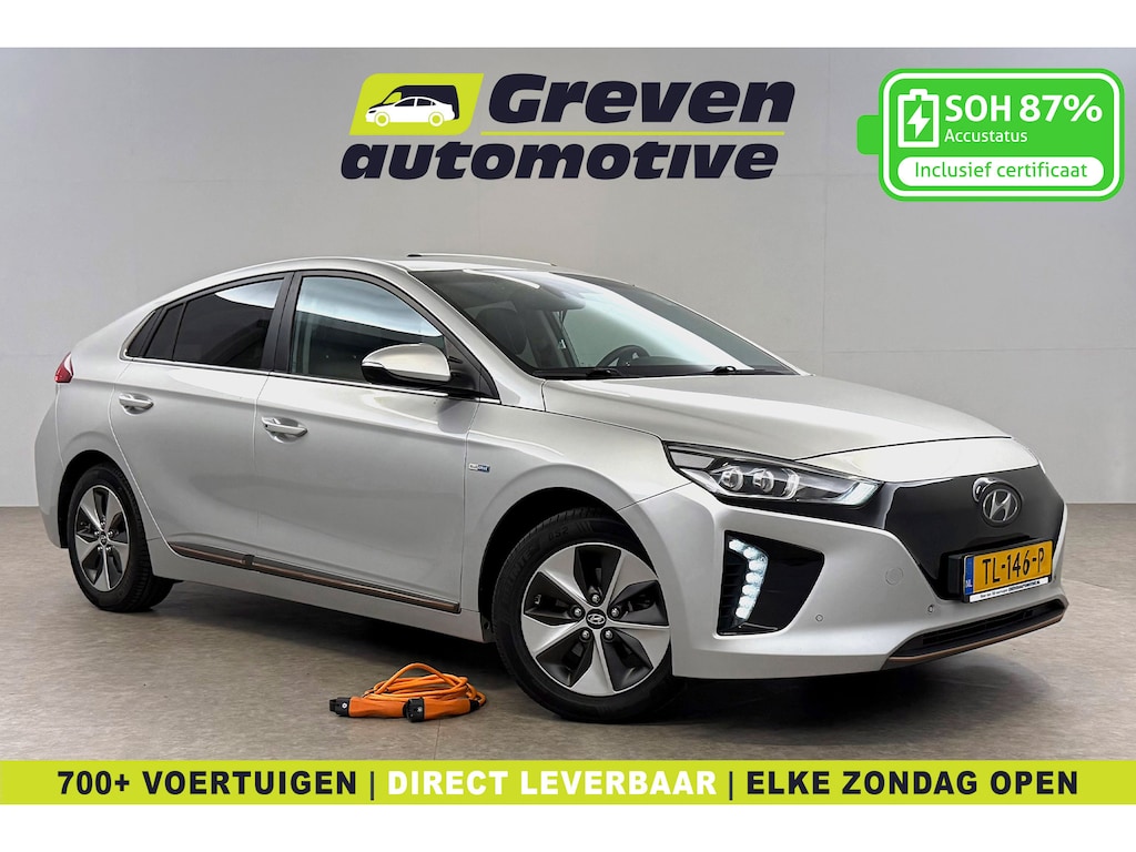 Hyundai Ioniq Premium EV | Snelladen | SOH 87% | Pano | Stoelventilatie | Virtual | Camera | Carplay | Memory | NAP