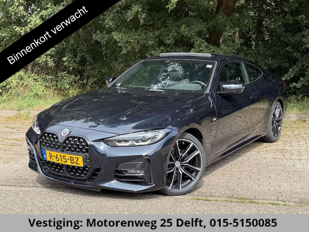BMW 4-Serie Coupé 420i High Executive M-Pakket GARANTIE TOT 07-2032! . PANORAMA-DAK . PARKEERSENSOREN VOOR & ACHTER . STOELVERWARMING . 1E EIGENAAR! .
