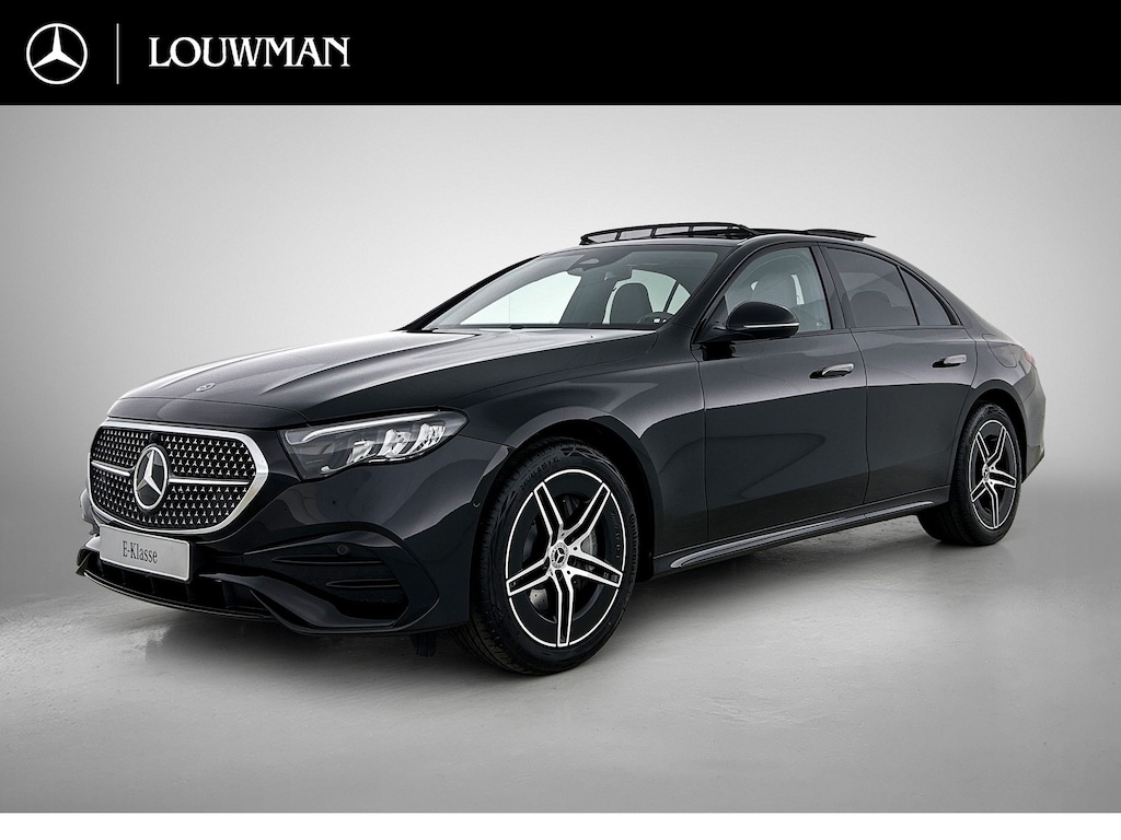 Mercedes-Benz E-klasse 300 e Business Solution AMG | Comfortpakket Plus | Winterpakket | Nightpakket | Trekhaak | Panoramaschuifdak | Warmtewerend, donkergetint glas | GUARD 360° | 19-inch vijfdubbelspaaks AMG velgen |