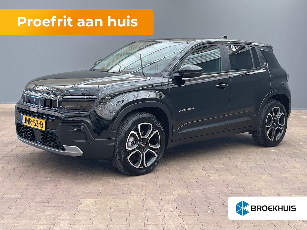Jeep Avenger 1.2 e-Hybrid Summit Panoramadak | JBL | Elek.Klep | Vol Opties! | Camera | Leder/Stof | 18'' Lichmetaal | '| Achterbank in delen neerklapbaar | Achteruitrijcamera | Afdaal assistent