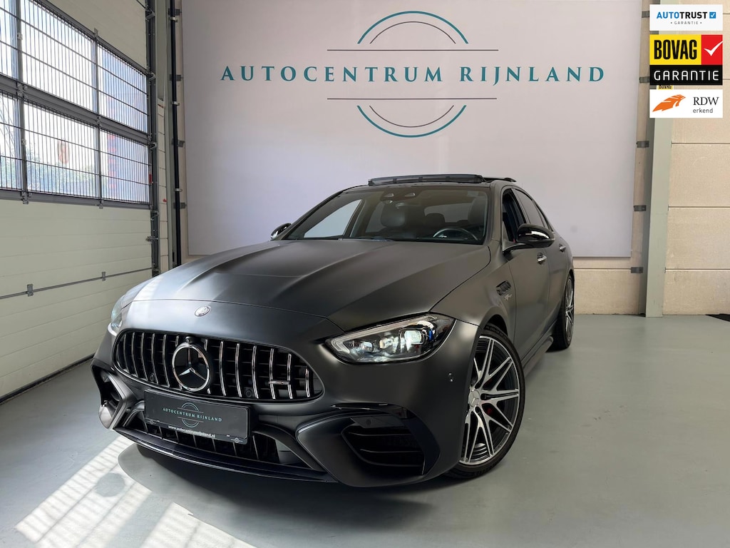 Mercedes-Benz C-klasse AMG 63 S E Performance, panoramadak, 680PK, Head-up, Burmester, Sfeerverlichting, Track-pace