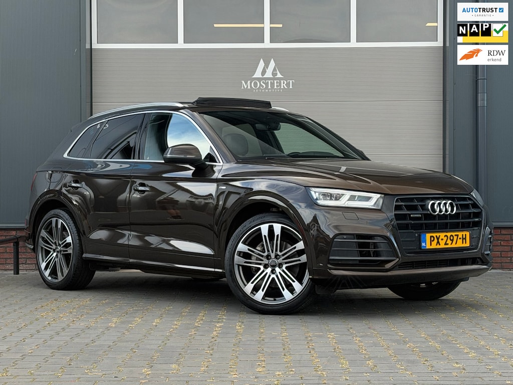 Audi Q5 2.0 TFSI/252pk quattro Launch Edition|2017|NAP|S-line|Pano|Trekhaak|Memory|camera|Stoelverw.|21"LMV