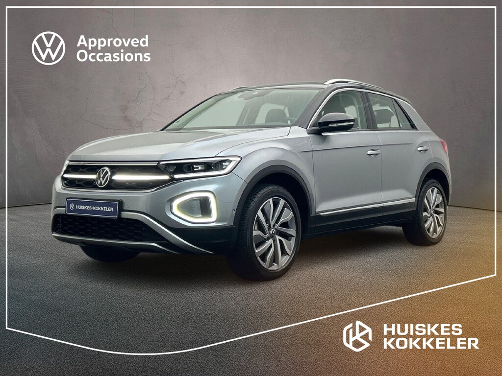 Volkswagen T-Roc 1.5 TSI Style 150pk DSG Automaat, Trekhaak, Panoramadak, Adaptive cruise control, Stoelverwarming, Elektrische achterklep, Navigatie, Achteruitrijcamera, Parkeersensoren