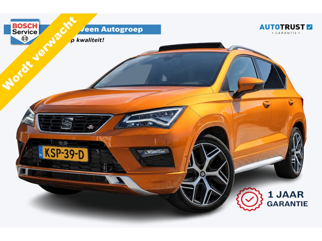 SEAT Ateca 2.0 EcoTSI FR 4DRIVE Business Intense | Incl. 12 maanden garantie | Trekhaak | 360 camera | Parkeersensoren | Schuif/kantel dak | Climate control | Cruise control | Apple Carplay/Android Auto | Airco | Bluetooth | Elektrische kofferklep | Lichtmetalen velgen
