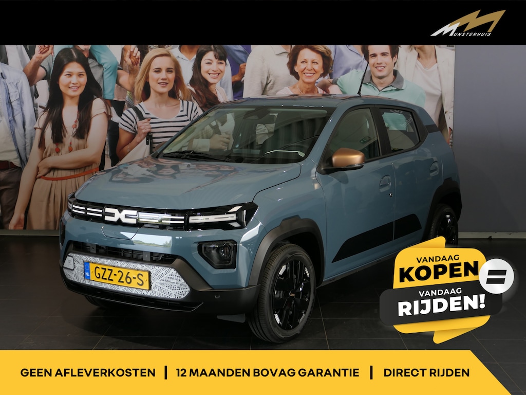 Dacia Spring Extreme 65 26.8 kWh *Incl. Snellader!* *SOH 96,6%* - Occasion Lease vanaf €374 p/m - Sensor V+A - Camera - Bluetooth - Navi